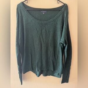 American Eagle Outfitters Forest Green Scoop Neck Sweater